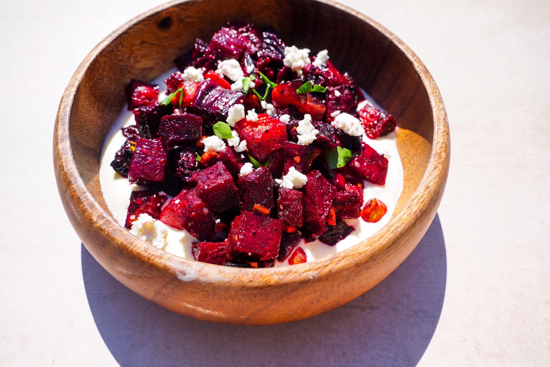 Beet salad with goat cheese
