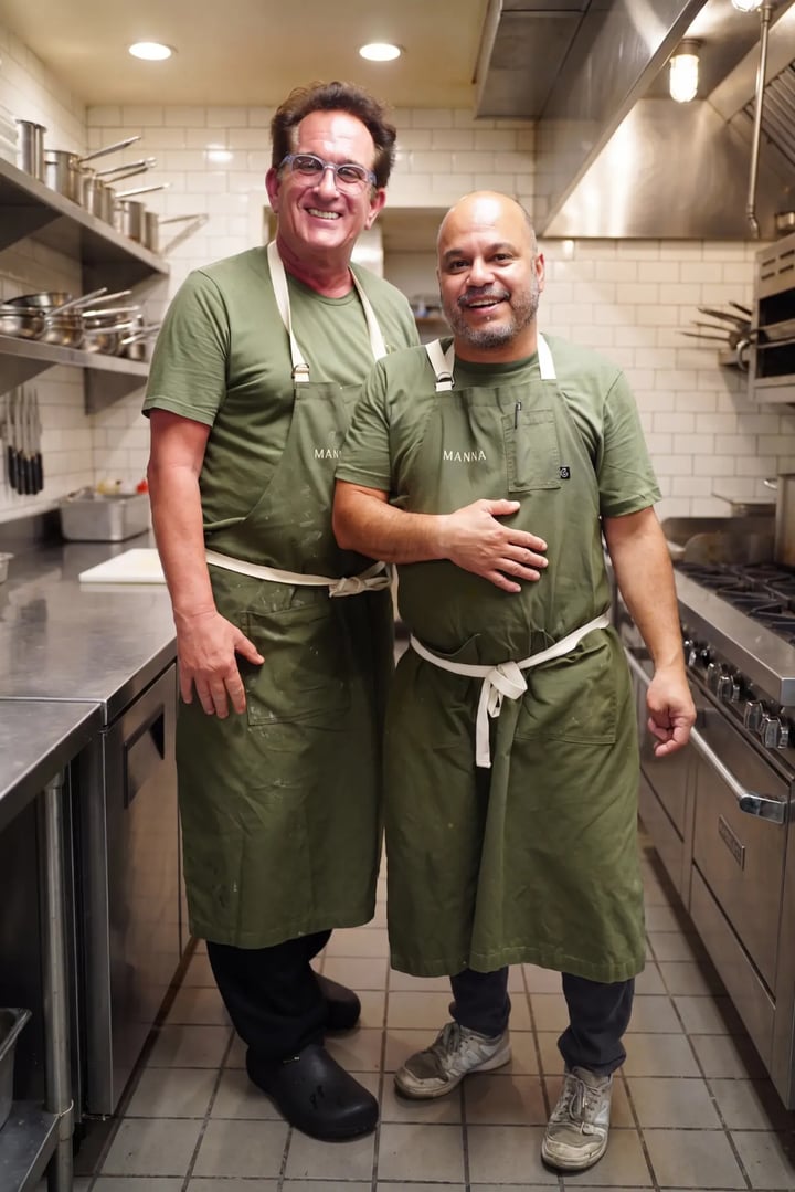 Chefs Anthony and Tony in the Manna kitchen